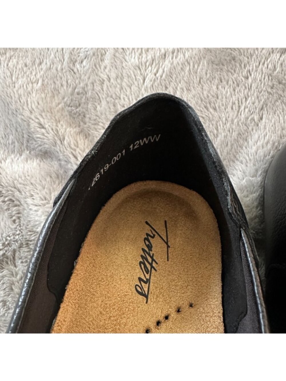 Trotters Black Leather Ballet Flats Shoes Women's size 12 WW Extra Wide - Picture 5 of 5